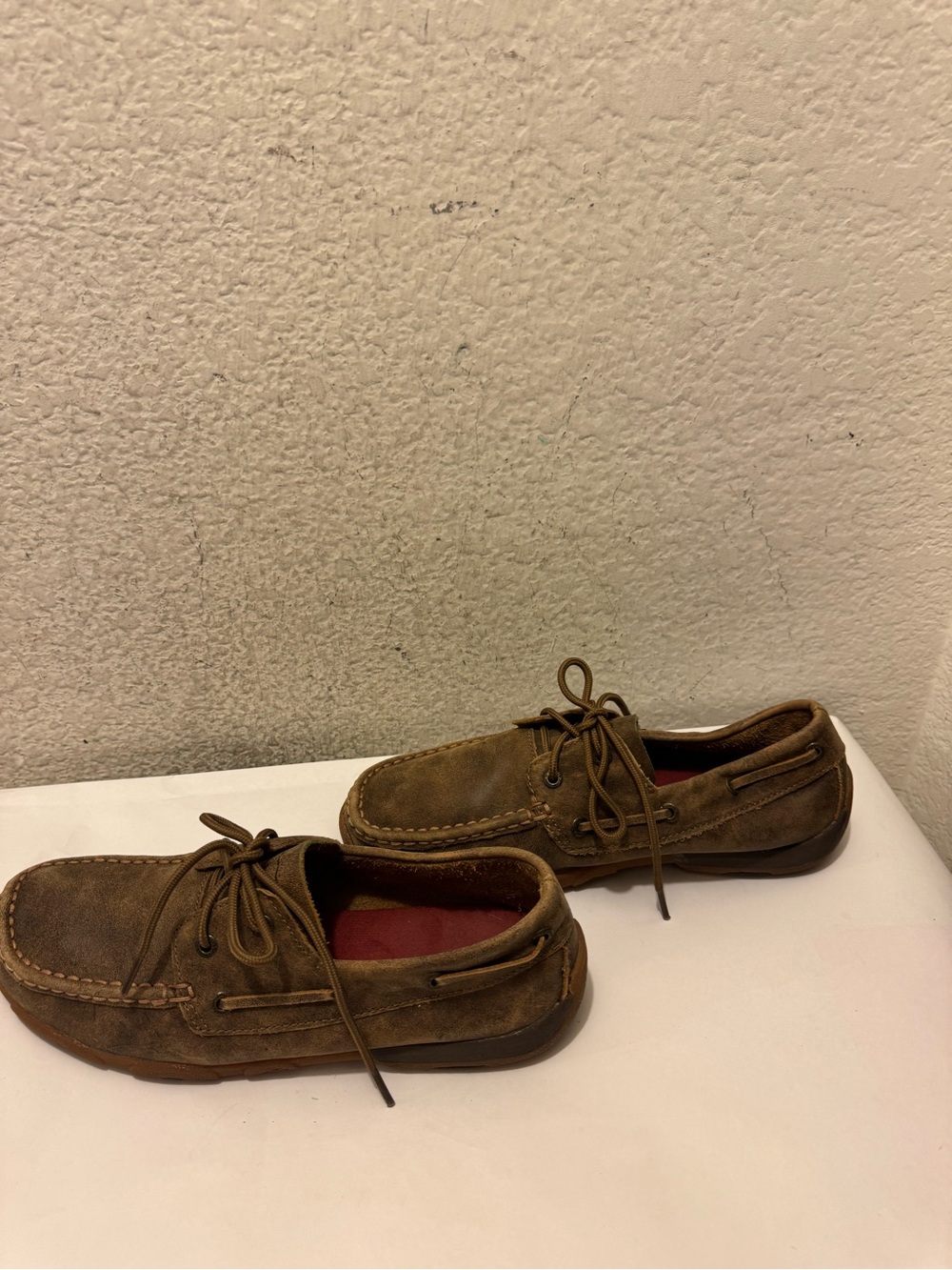 Twisted X Women's Brown Suede Moccasin Boat Shoes